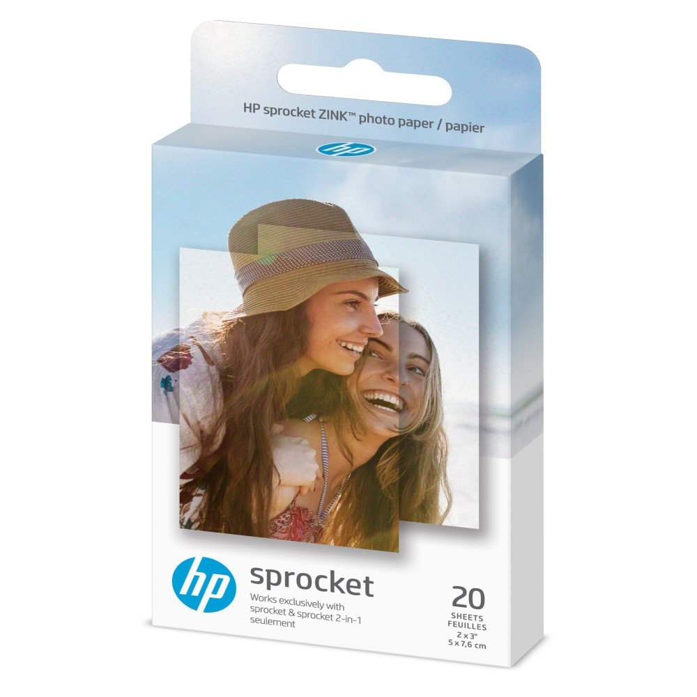 slide 1 of 3, HP ZINK Sticky-Backed Photo Paper 2x3" - White (HEW1AH01A), 1 ct
