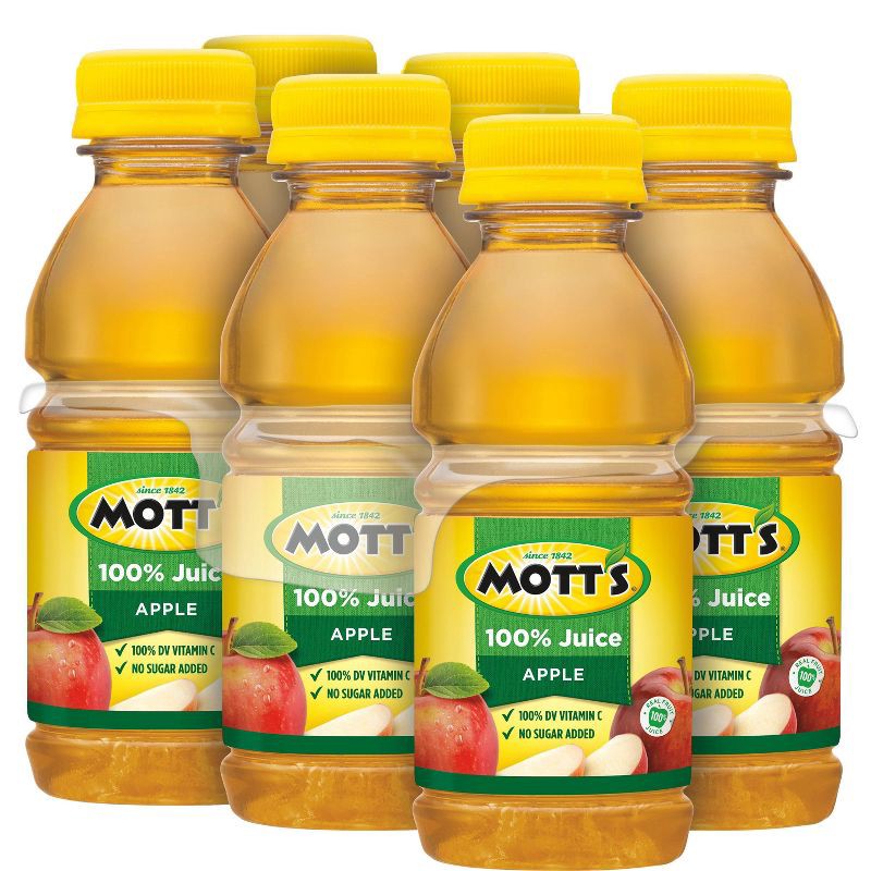 slide 3 of 11, Mott's 100% Original Apple Juice - 6pk/8 fl oz Bottles, 6 ct; 8 fl oz