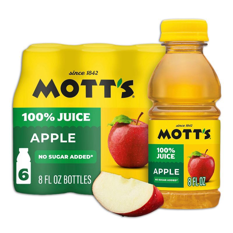 slide 1 of 19, Mott's 100% Original Apple Juice - 6pk/8 fl oz Bottles, 6 ct; 8 fl oz