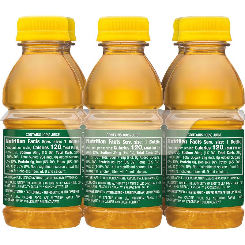 slide 4 of 11, Mott's 100% Original Apple Juice - 6pk/8 fl oz Bottles, 6 ct; 8 fl oz