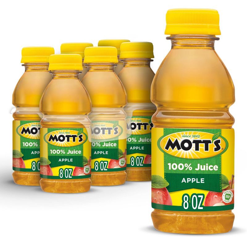 slide 1 of 11, Mott's 100% Original Apple Juice - 6pk/8 fl oz Bottles, 6 ct; 8 fl oz