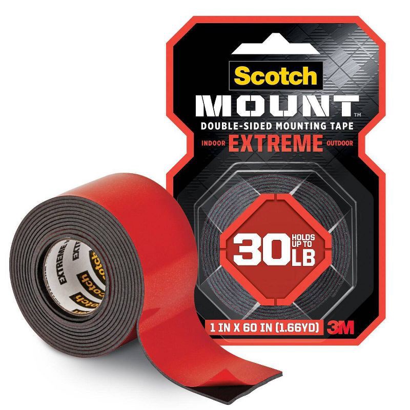 slide 1 of 13, Scotch 3M Extremely Strong Mounting Tape 1"x60", 1 ct