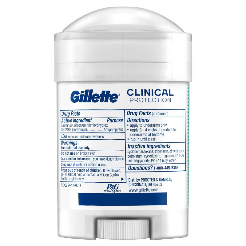 slide 8 of 9, Gillette Clinical Soft Solid Ultimate Fresh Antiperspirant & Deodorant - 2.6oz, 2.6 oz