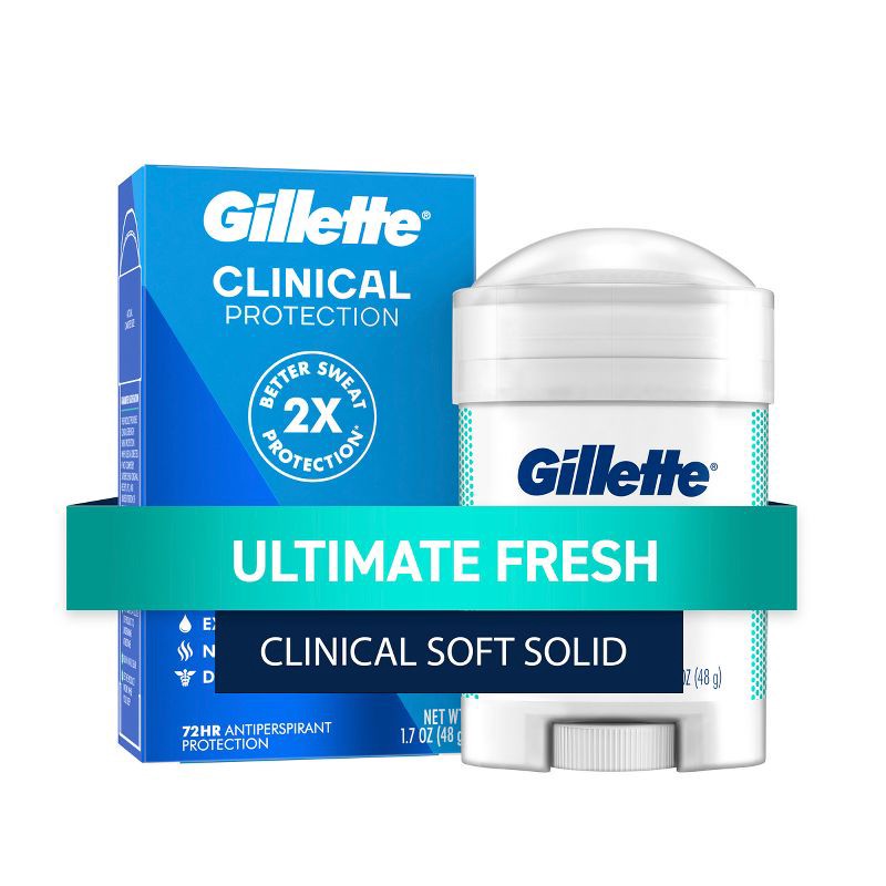 slide 1 of 9, Gillette Clinical Soft Solid Ultimate Fresh Antiperspirant & Deodorant - 2.6oz, 2.6 oz