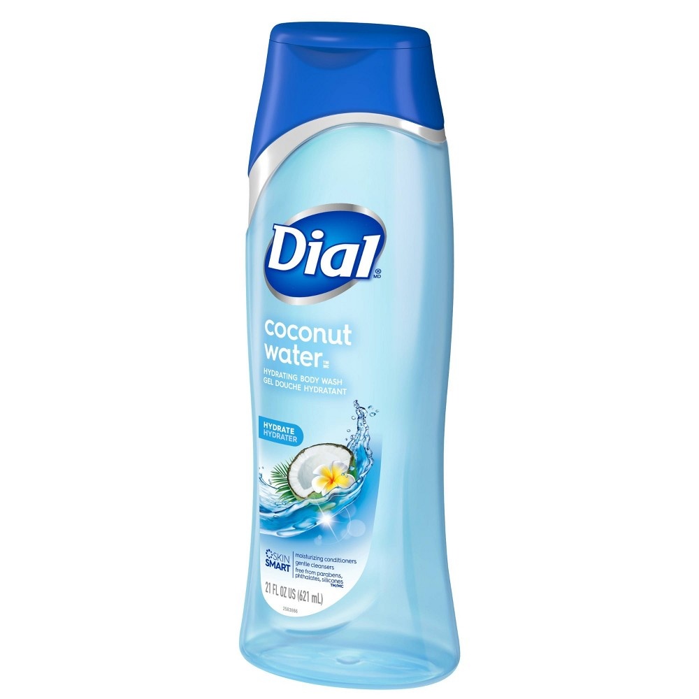 slide 3 of 10, Dial Skin Coconut Water Body Wash, 21 oz