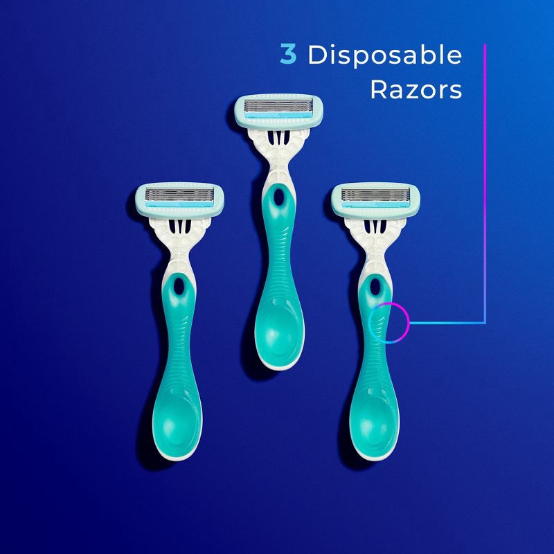 slide 9 of 10, Schick Hydro Silk Sensitive Women's Disposable Razors - 3 ct, 3 ct