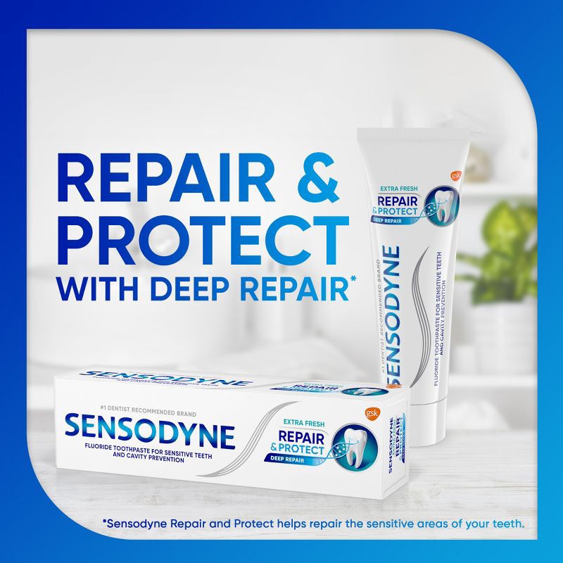 slide 10 of 14, Sensodyne Repair & Protect Extra Fresh Toothpaste, 1 ct