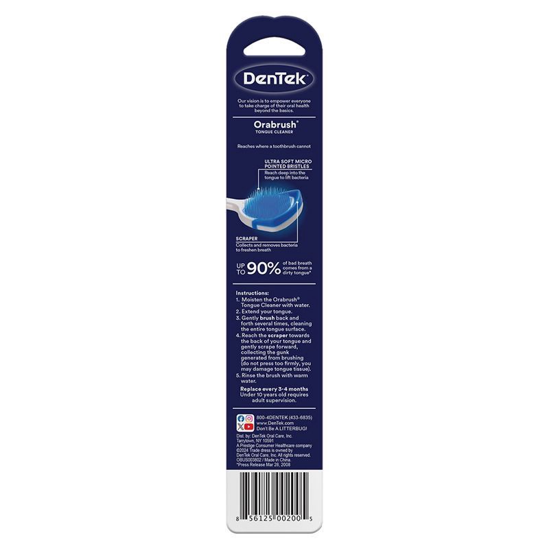 slide 9 of 14, DenTek Orabrush Tongue Cleaner, 1 ct