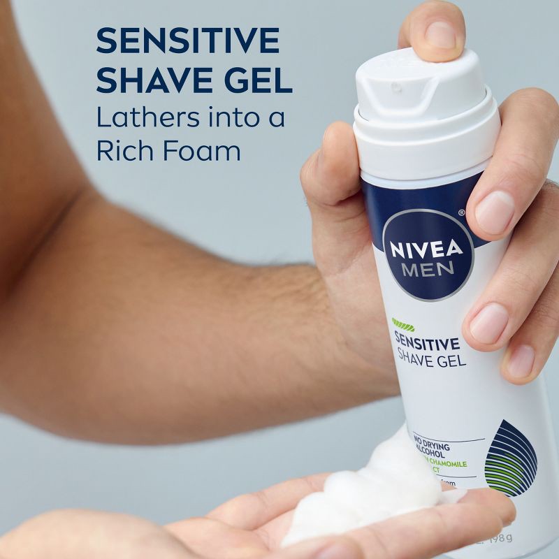 slide 3 of 13, NIVEA Men Sensitive Skin Shave Gel with Vitamin E - 7oz/2pk, 2 ct; 7 oz