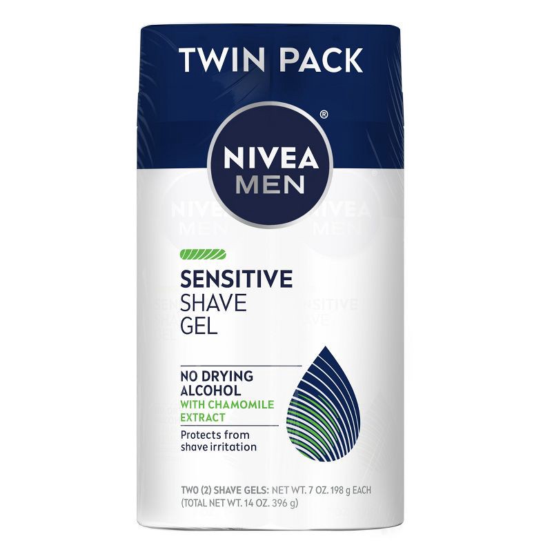 slide 1 of 13, NIVEA Men Sensitive Skin Shave Gel with Vitamin E - 7oz/2pk, 2 ct; 7 oz