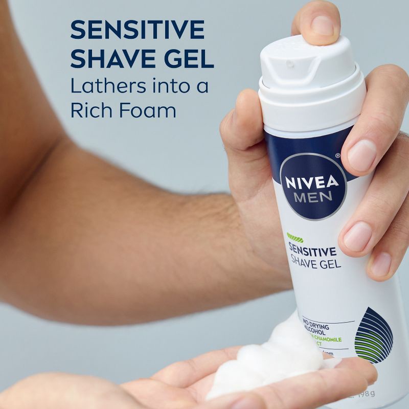 slide 5 of 13, NIVEA Men Sensitive Skin Shave Gel with Vitamin E - 7oz/2pk, 2 ct; 7 oz