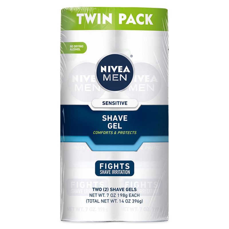 slide 1 of 13, NIVEA Men Sensitive Skin Shave Gel with Vitamin E - 7oz/2pk, 2 ct; 7 oz