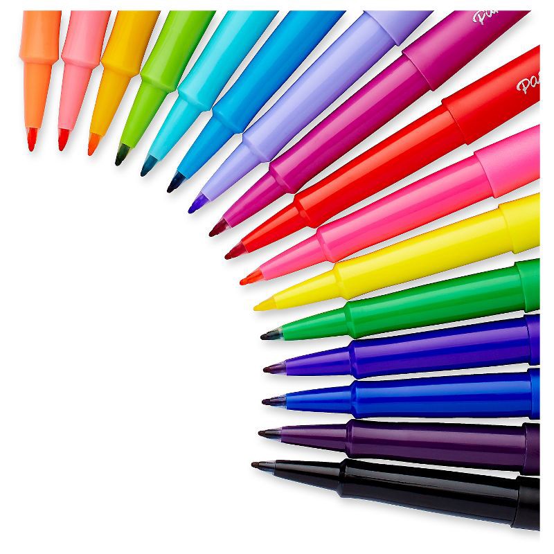 slide 3 of 10, Paper Mate Flair 16pk Felt Tip Pens 0.7mm Medium Tip Multicolor, 16 ct
