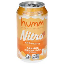 Humm Nitro Creamy Probiotic Orange Dream Pop Kombucha 12 fl oz
