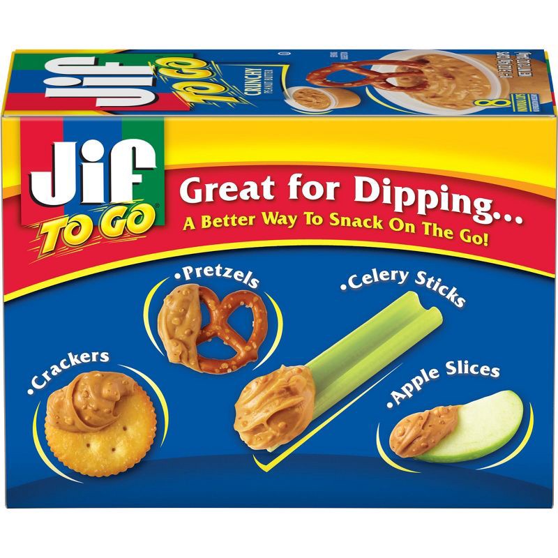 slide 2 of 5, Jif To Go Crunchy Peanut Butter - 12oz/8ct, 8 ct; 12 oz