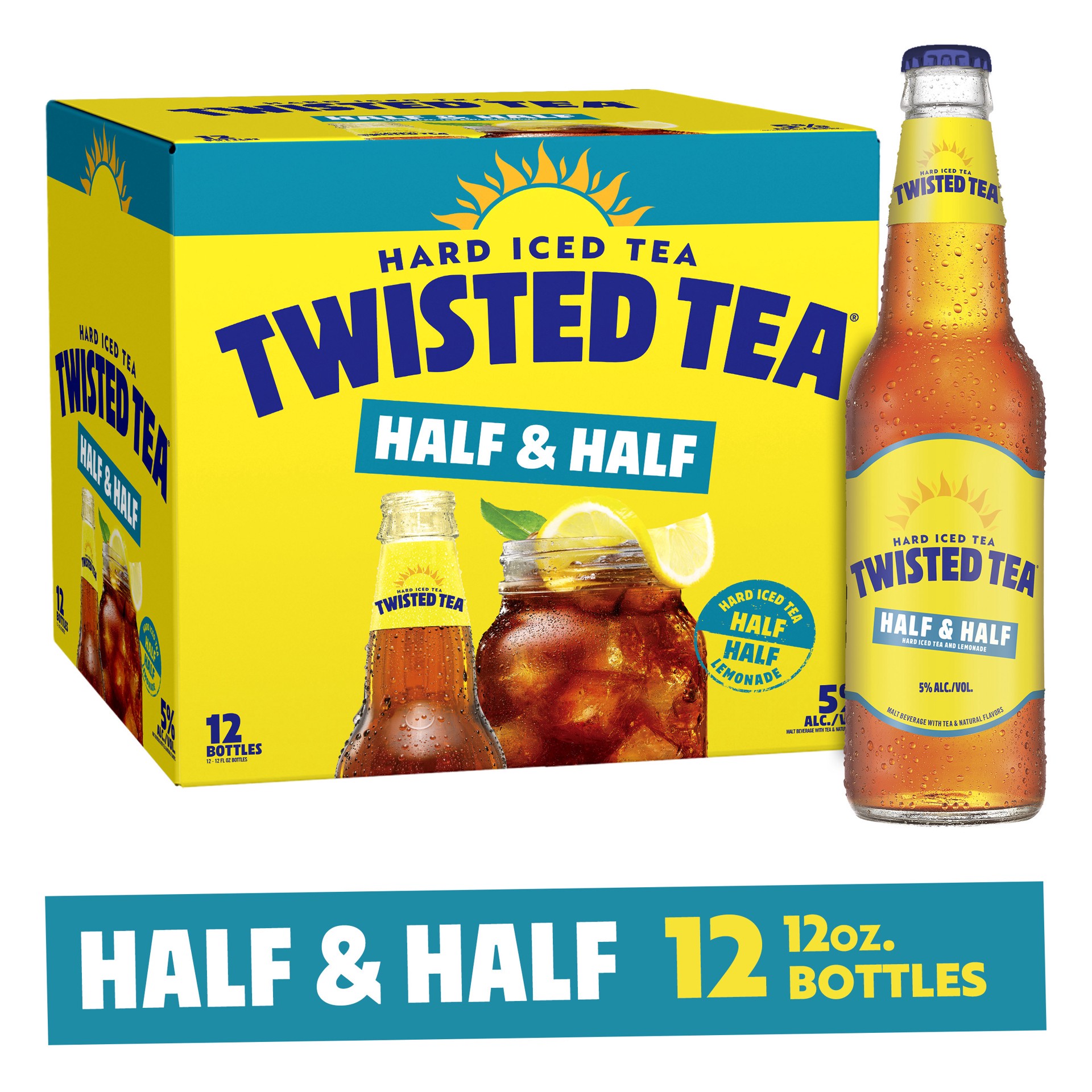 slide 1 of 11, Twisted Tea Half & Half, Hard Iced Tea (12 fl. oz. Bottle, 12pk.), 12 ct