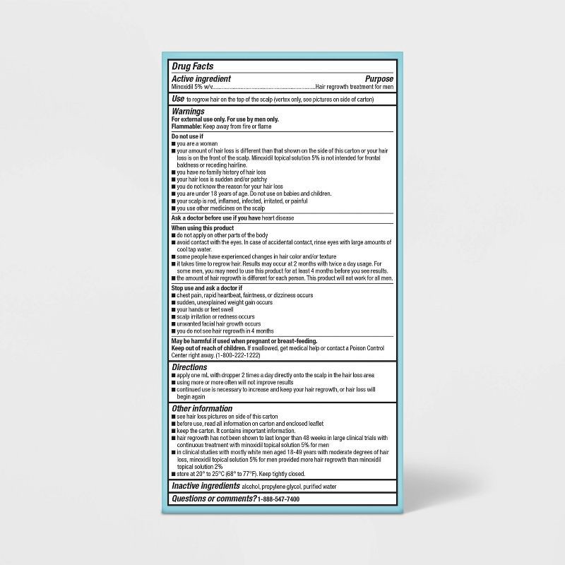 slide 3 of 4, Hair Regrowth Treatment for Men - 3ct/2 fl oz - up&up™, 3 ct; 2 fl oz