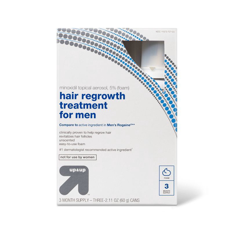 slide 3 of 5, Foam Hair Regrowth Treatment - 2.11oz/3ct - up & up™, 2.11 oz, 3 ct