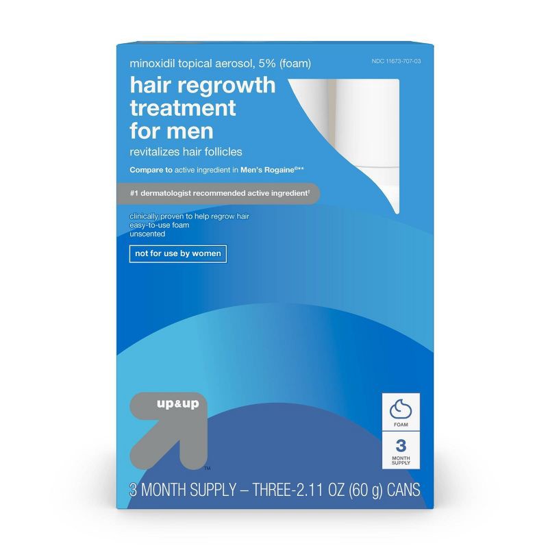 slide 1 of 5, Foam Hair Regrowth Treatment - 2.11oz/3ct - up & up™, 2.11 oz, 3 ct