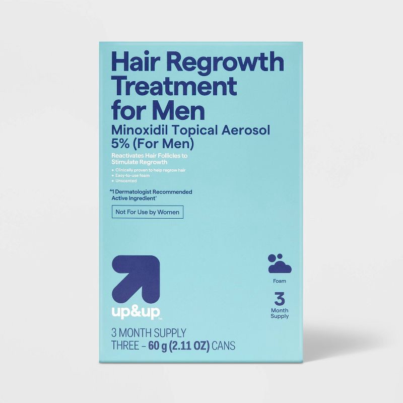 slide 1 of 3, Foam Hair Regrowth Treatment - 2.11oz/3ct - up&up™, 2.11 oz, 3 ct