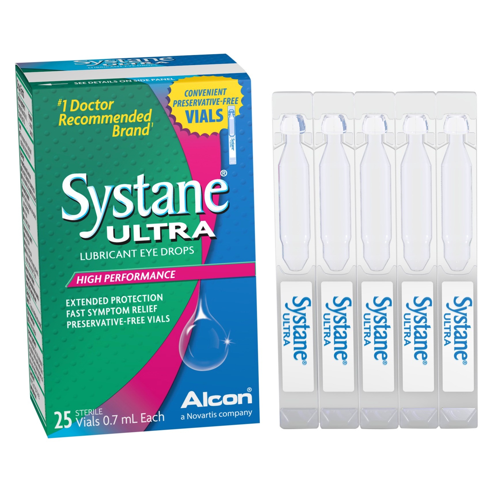 slide 1 of 3, Systane Ultra Lubricant Eye Drops Vials, 25 ct