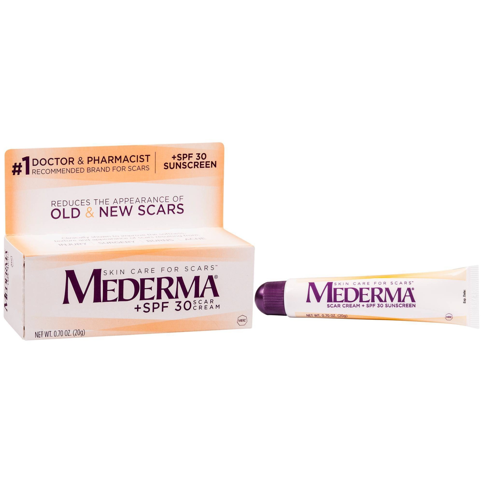 slide 1 of 3, Mederma Cream With SPF 30 Treatment, 0.7 oz