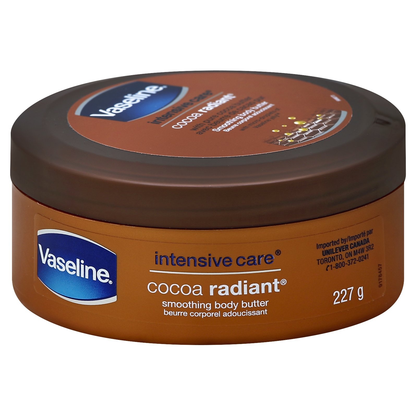 slide 1 of 2, Vaseline Cocoa Radiant Smoothing Body Butter, 8 oz