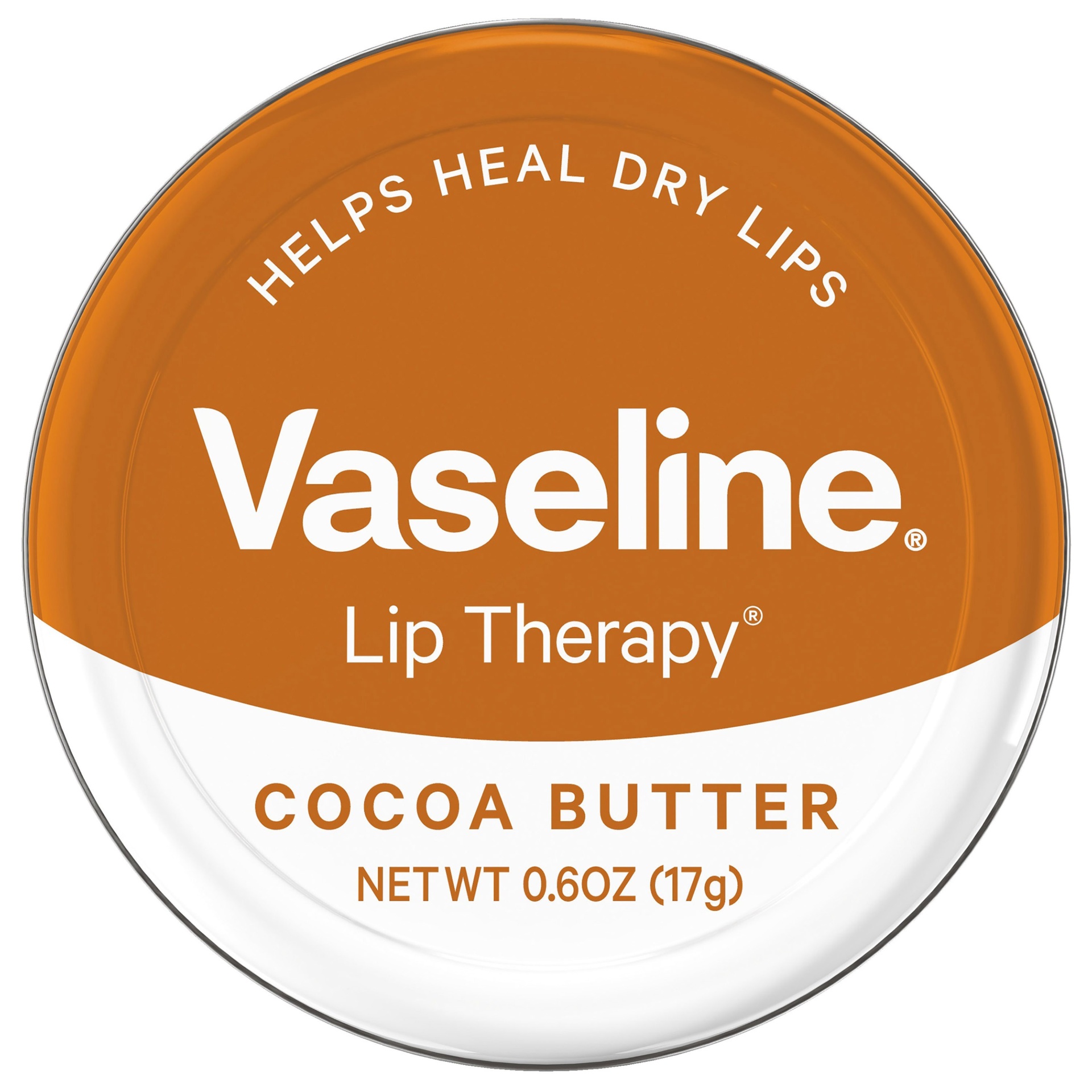 slide 1 of 6, Vaseline Lip Therapy Cocoa Butter Lip Balm Tin, 0.6 oz