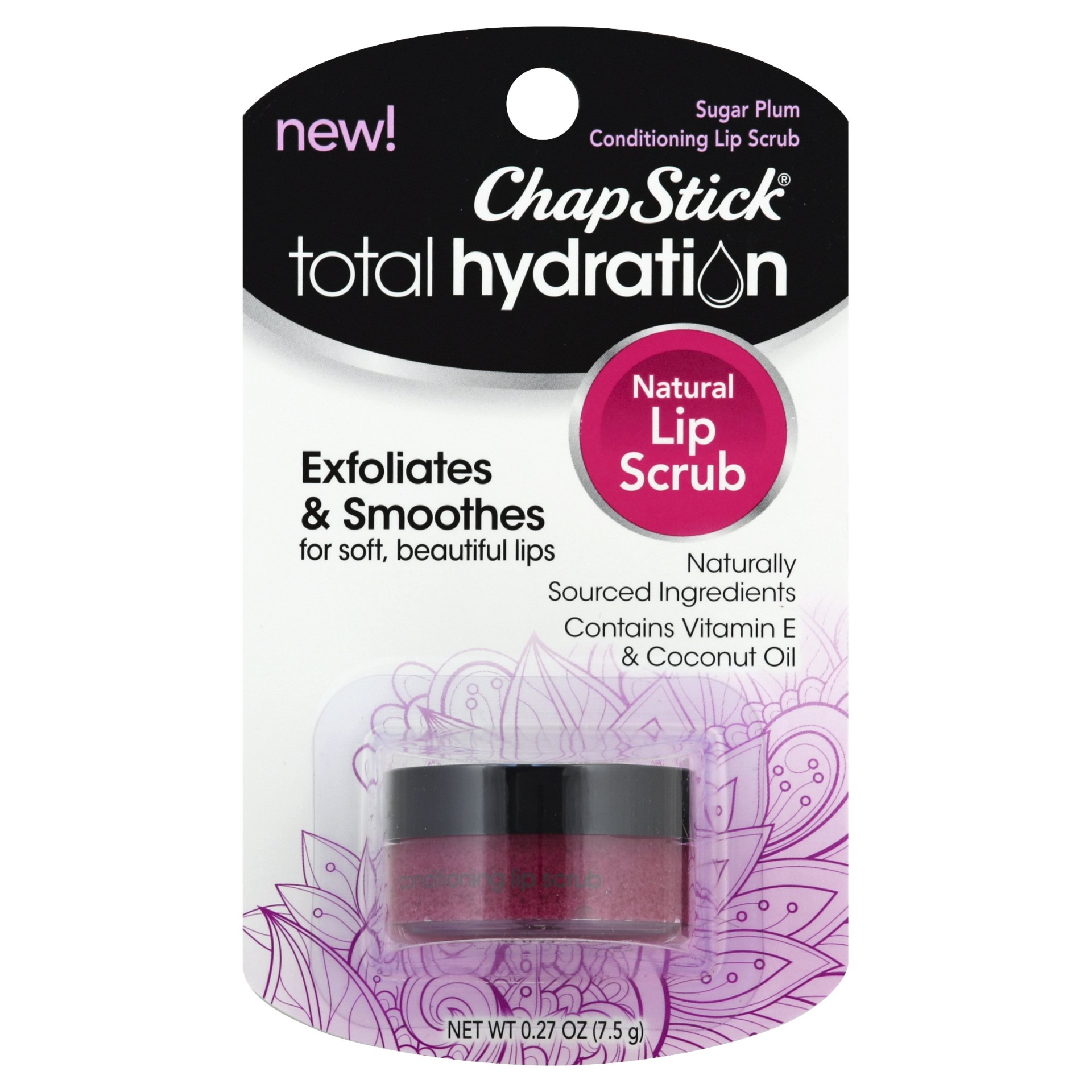 slide 1 of 7, ChapStick Total Hydration Conditioning Lip Scrub - Sugar Plum, 1 ct