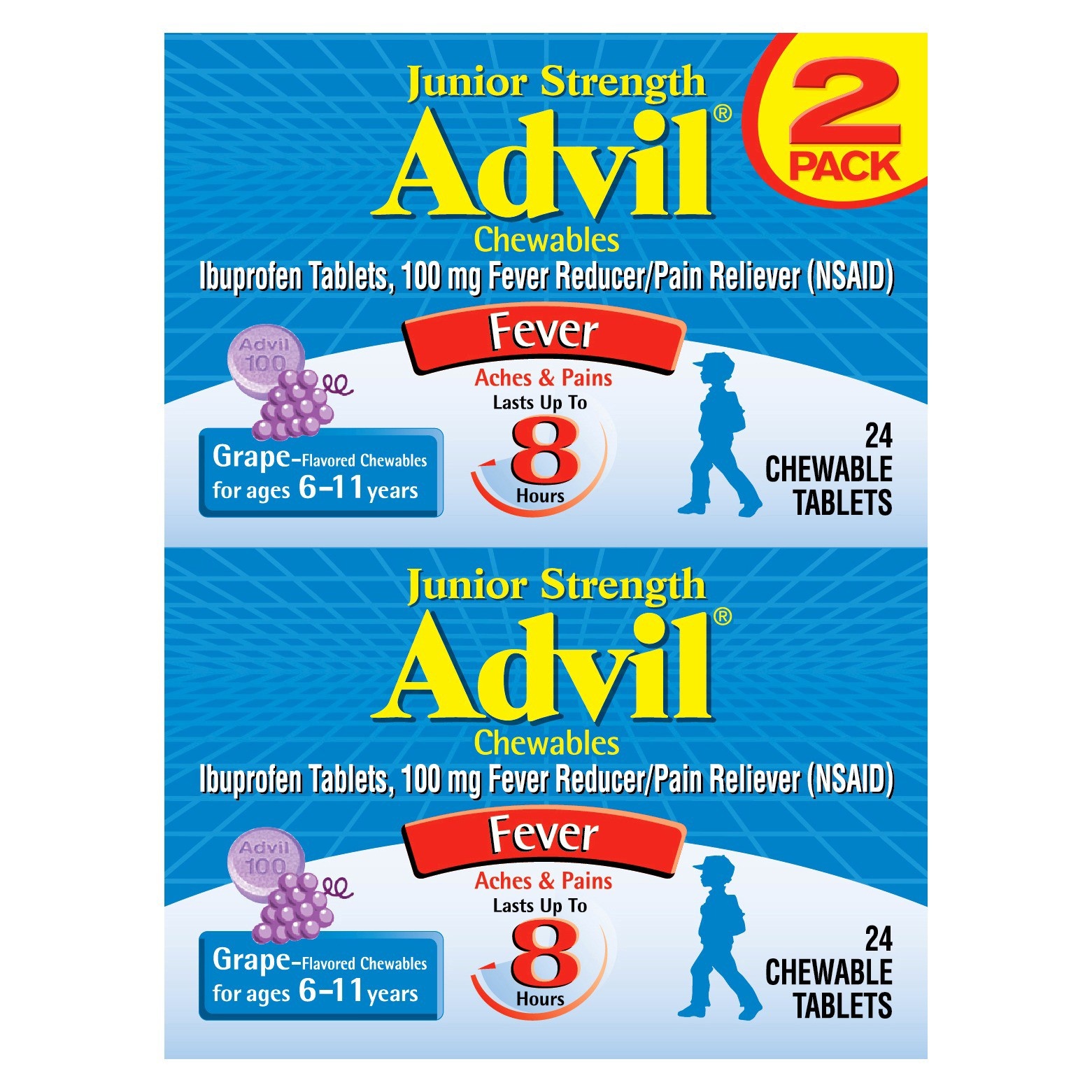 slide 1 of 3, Junior Strength Advil Chewables, 48 ct