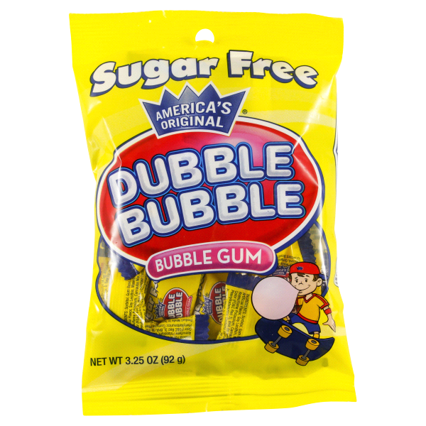 slide 1 of 2, Dubble Bubble Gum, Bubble, Sugar Free, 3.25 oz