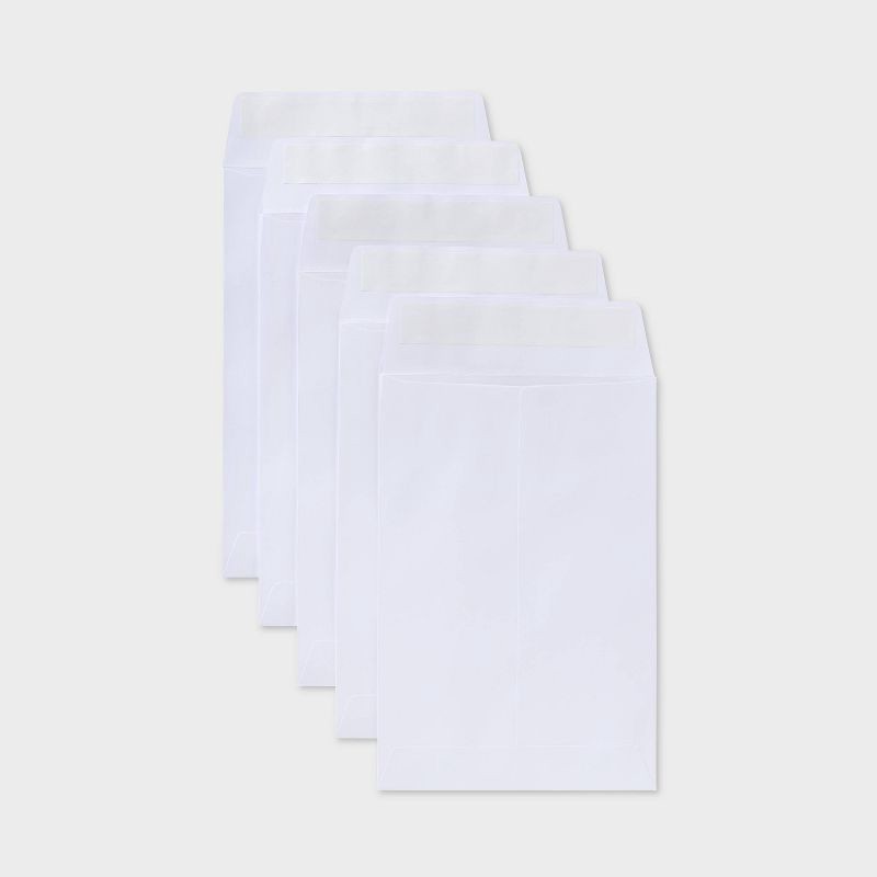slide 3 of 3, 30ct 6" x 9" Press and Seal Envelopes White - up&up™: Self-Seal Mailing, Paper, Gummed Flap, Size 9, 30 Pack, 30 ct