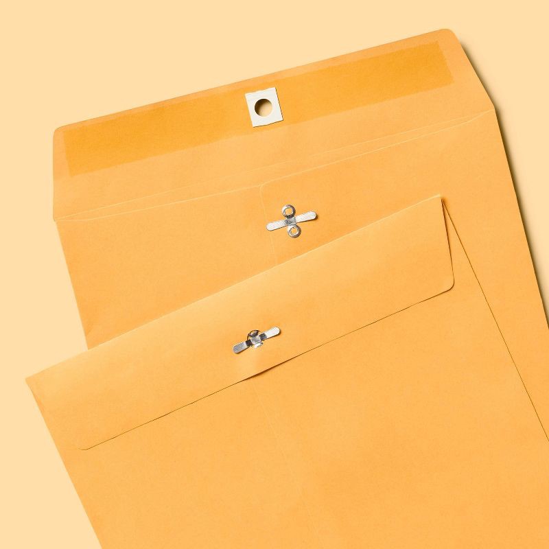 slide 2 of 3, 20ct 9" x 12" Clasp Closure Manila Envelopes - up&up™: Beige Paper, Mailing Packaging, Stationery, Office Supplies, 20 ct