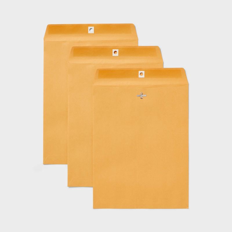 slide 3 of 3, 3ct 10"x13" Clasp Closure Manila Envelopes - up&up™: Beige Paper Mailing Envelopes, Stationery, Office Supplies, 3 ct