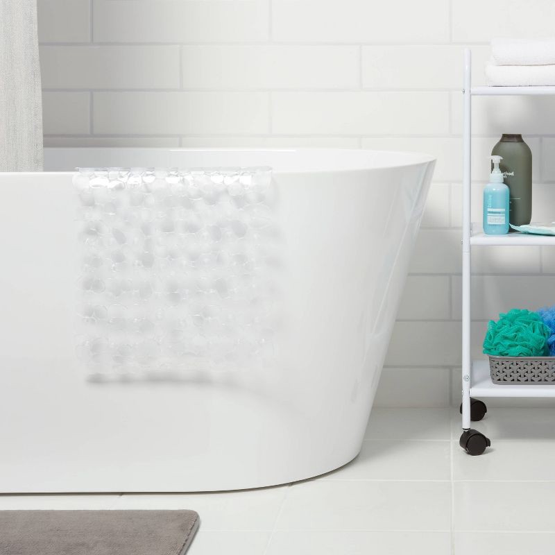 slide 2 of 5, Pebble Bath Mat Clear - Room Essentials™, 1 ct