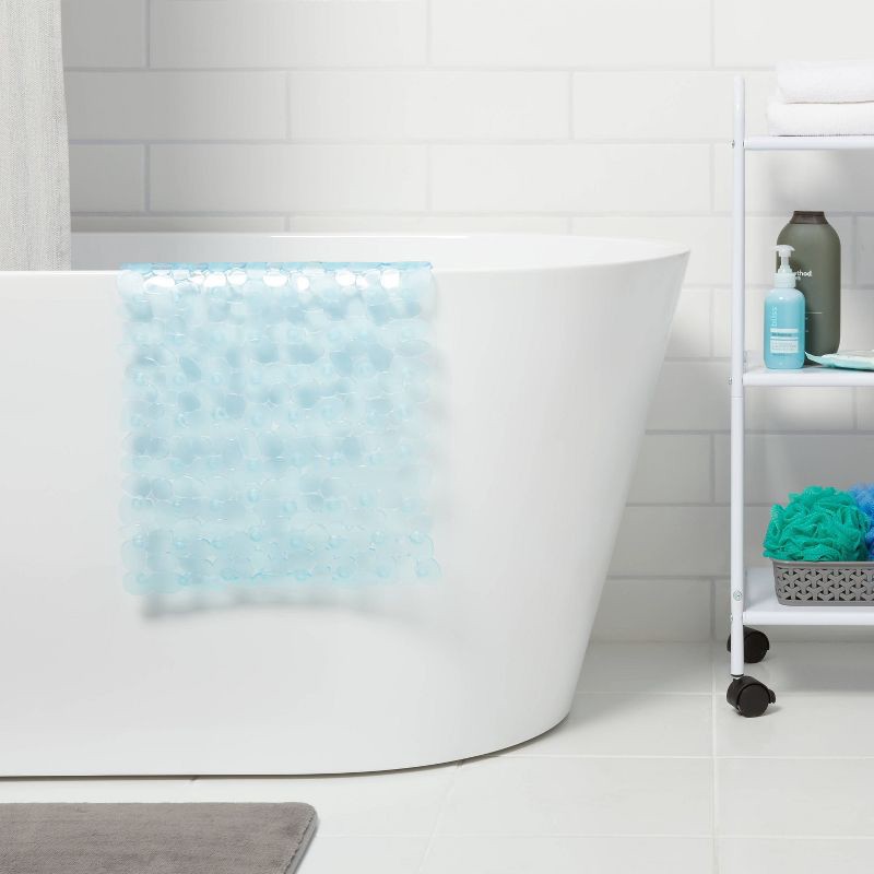 slide 2 of 5, Pebble Bath Mat Blue - Room Essentials™, 1 ct