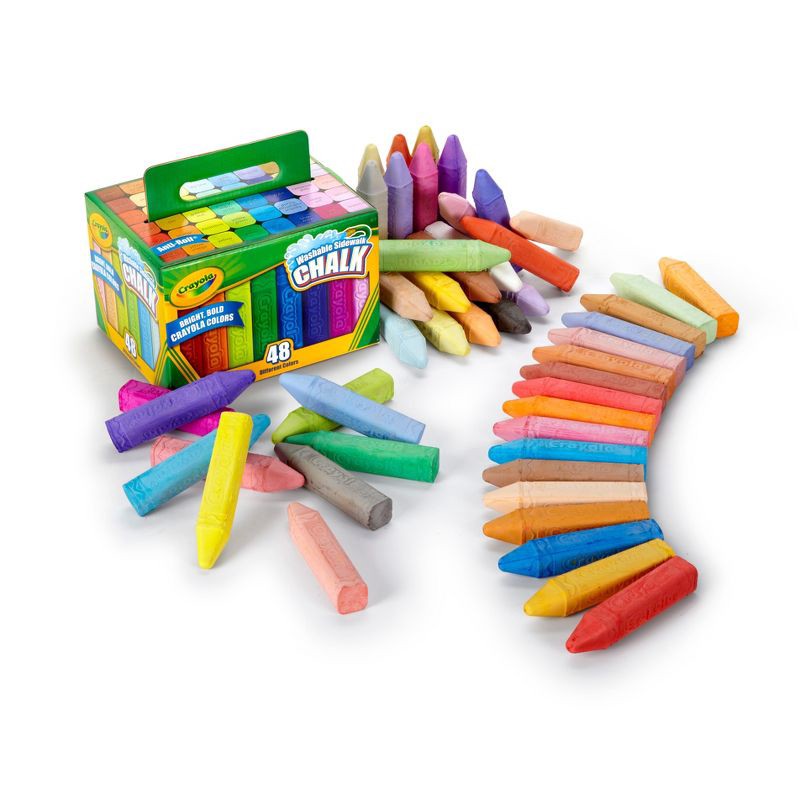 slide 3 of 3, Crayola 48ct Washable Sidewalk Chalk - Bold Colors, 48 ct