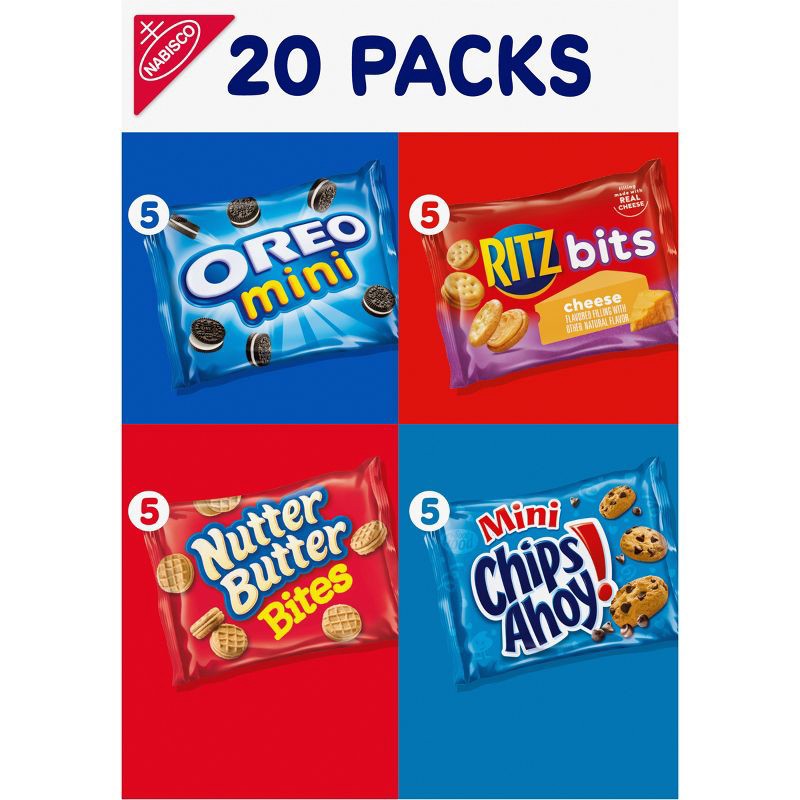 slide 7 of 10, Nabisco Classic Mix Variety Pack With Cookies & Crackers - 20oz /20ct, 20 ct; 20 oz
