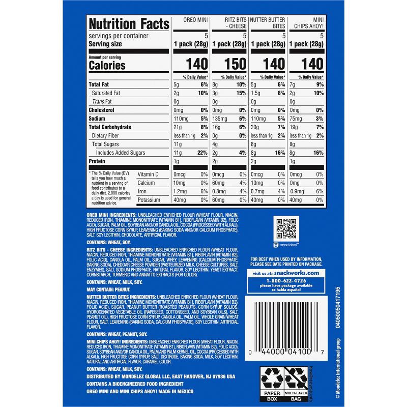 slide 8 of 10, NABISCO Classic Mix Cookies and Crackers Variety Pack - 20oz/20ct, 20 ct; 20 oz