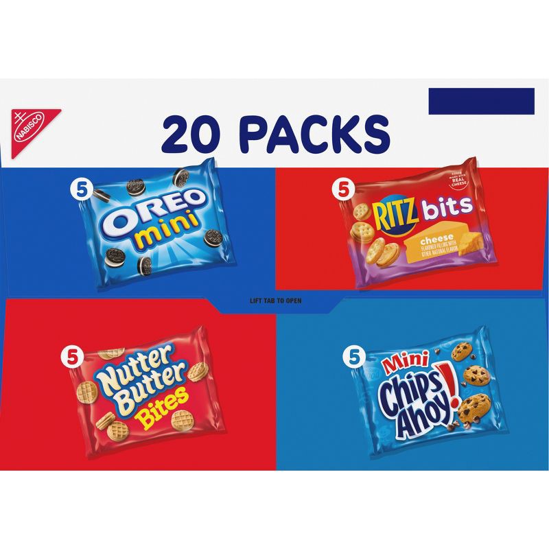 slide 9 of 10, Nabisco Classic Mix Variety Pack With Cookies & Crackers - 20oz /20ct, 20 ct; 20 oz
