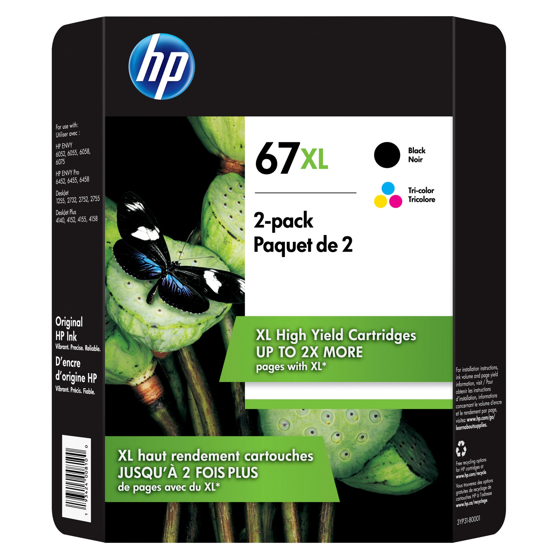 slide 1 of 1, Hp Inc Hewlett Packard 67xl High Capacity Black + Color Combo, 1 ct