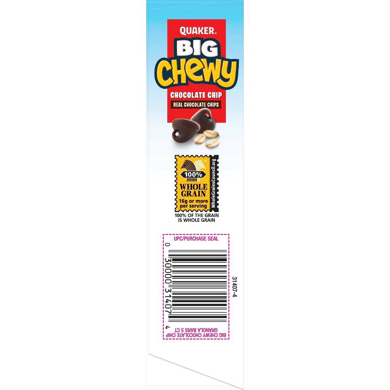 slide 4 of 7, Quaker Big Chewy Chocolate Chip Granola Bars - 7.4oz/5ct, 7.4 oz, 5 ct