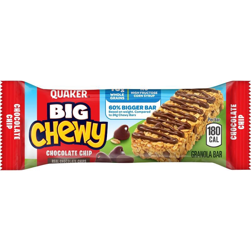 slide 6 of 7, Quaker Big Chewy Chocolate Chip Granola Bars - 7.4oz/5ct, 7.4 oz, 5 ct