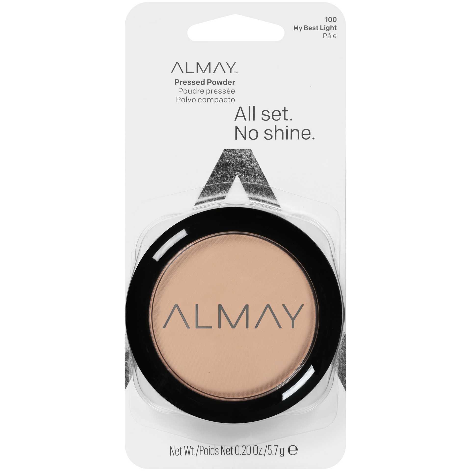 slide 1 of 3, Almay All Set No Shine Pressed Powder - 100 Light - 0.20oz, 0.2 oz