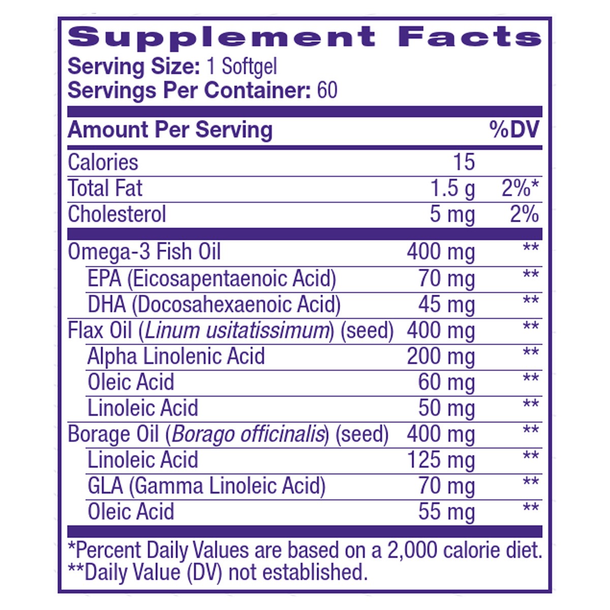 slide 7 of 7, Natrol, Omega 3-6-9 Complex Softgels, Heart Health Dietary Supplement, 1200 mg, 60 Count, 60 ct