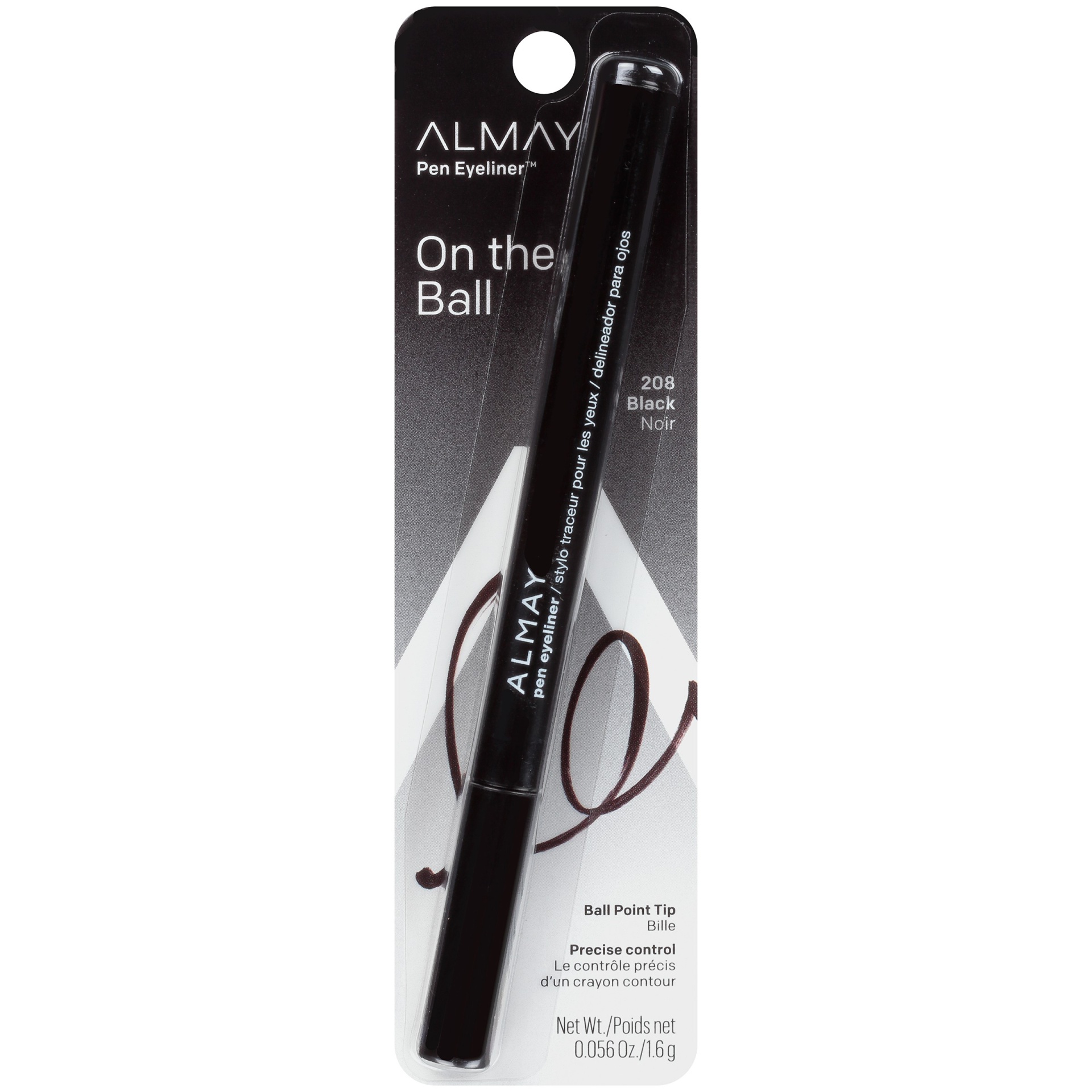 slide 1 of 3, Almay Pen Eyeliner Pen - 208 Black - 0.056oz, 1 ct