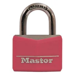 Master Lock 40mm Keyed Lock Pink: Padlock for Lockers, Backpack, Tool Box, Cabinet, Hardened Steel, Pin-Tumbler Mechanism