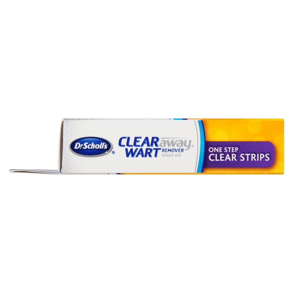 slide 3 of 5, Dr. Scholl's Clear Away One Step 40 Salicylic Acid Medicated Clear Strips Wart Remover, 14 ct