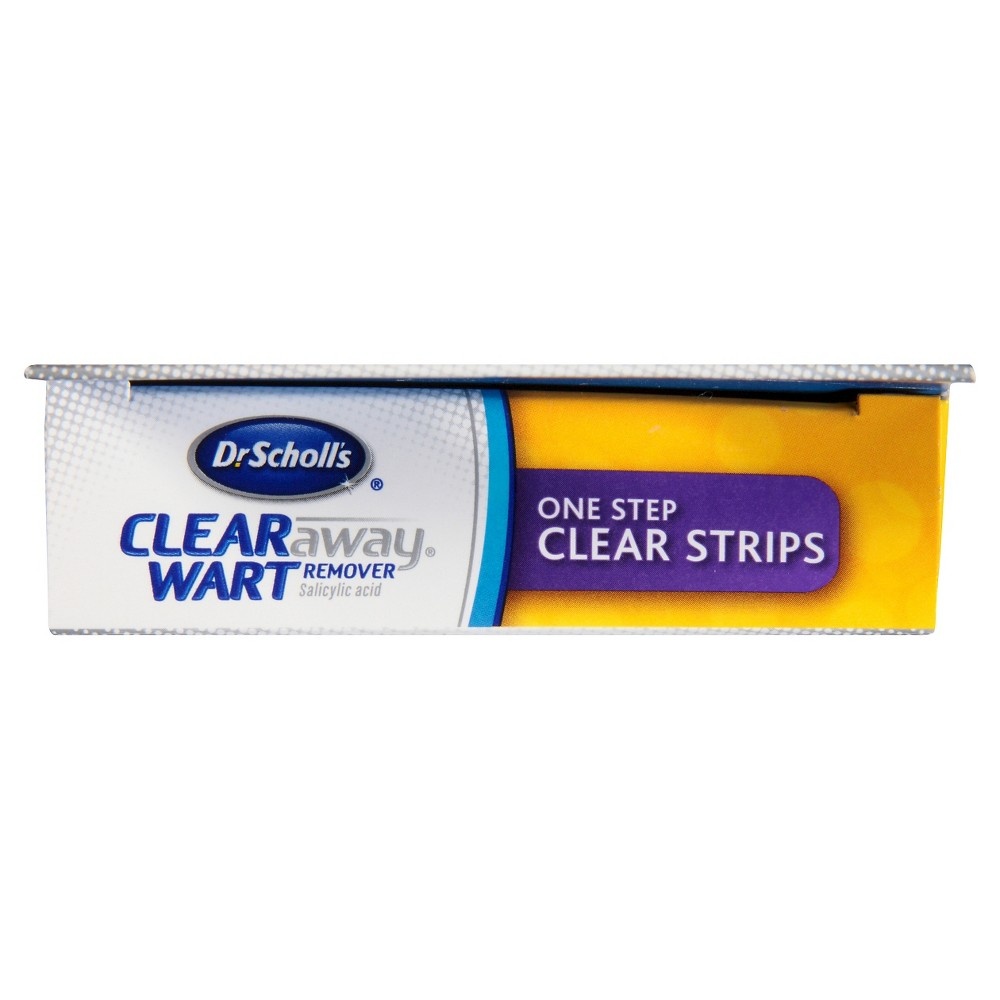 slide 4 of 5, Dr. Scholl's Clear Away One Step 40 Salicylic Acid Medicated Clear Strips Wart Remover, 14 ct