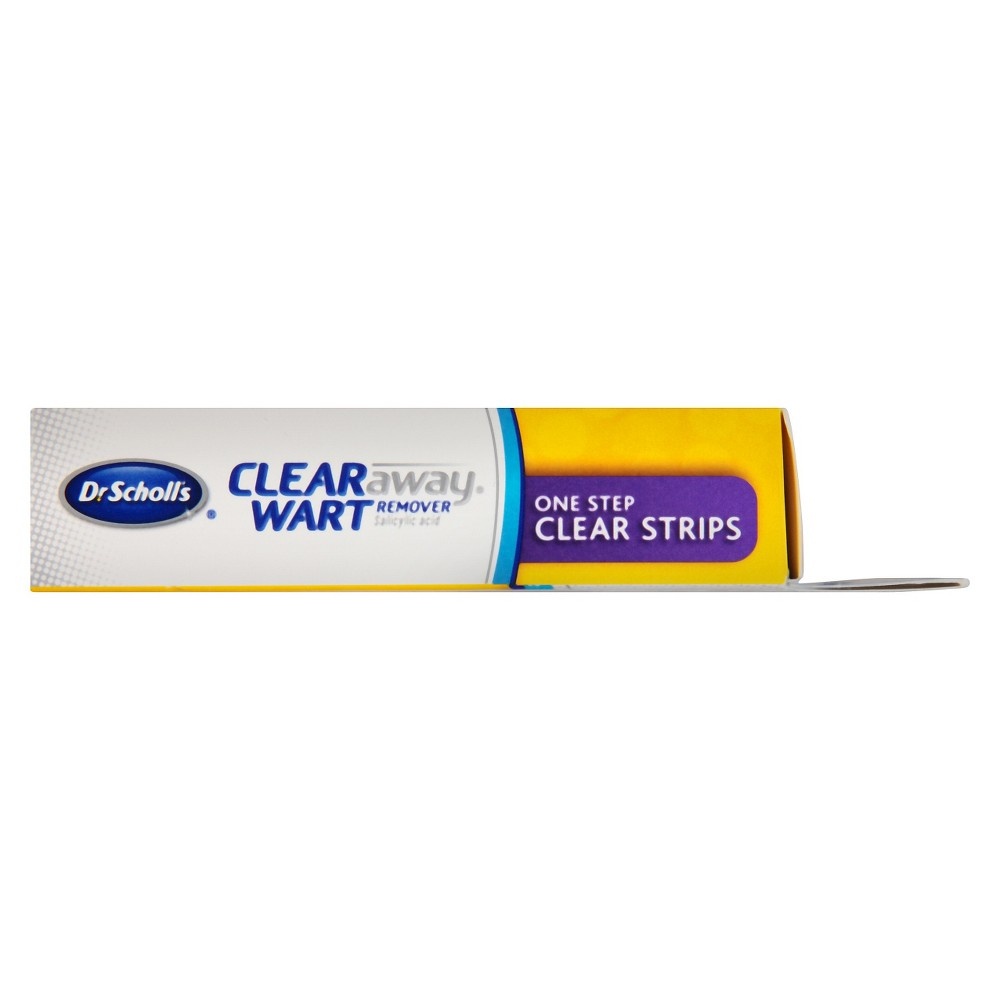 slide 5 of 5, Dr. Scholl's Clear Away One Step 40 Salicylic Acid Medicated Clear Strips Wart Remover, 14 ct